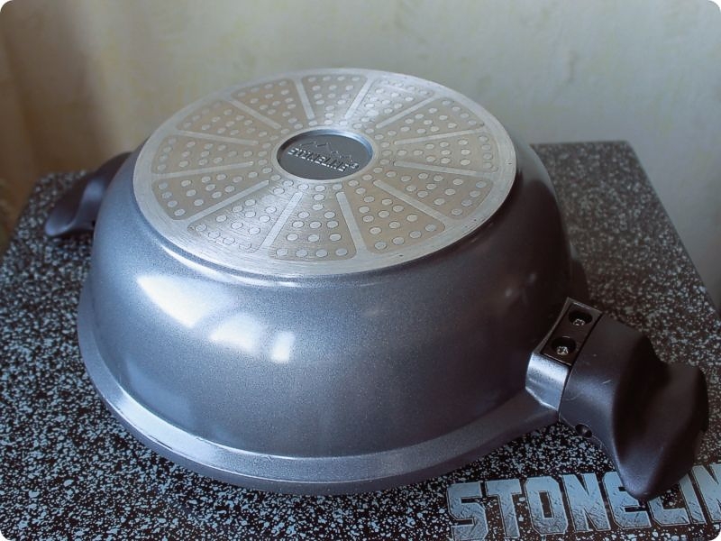 Stoneline® серия «Imagination» глубокая сковорода-вок Ø24 см. с каменным антипригарным покрытием (цвет серый) Арт. WX 16529